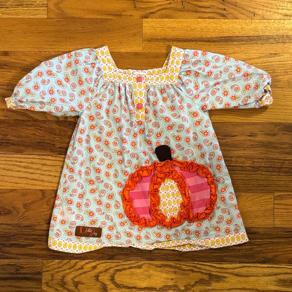 Whimsical Pumpkin Kids Blouse - Multicolor
